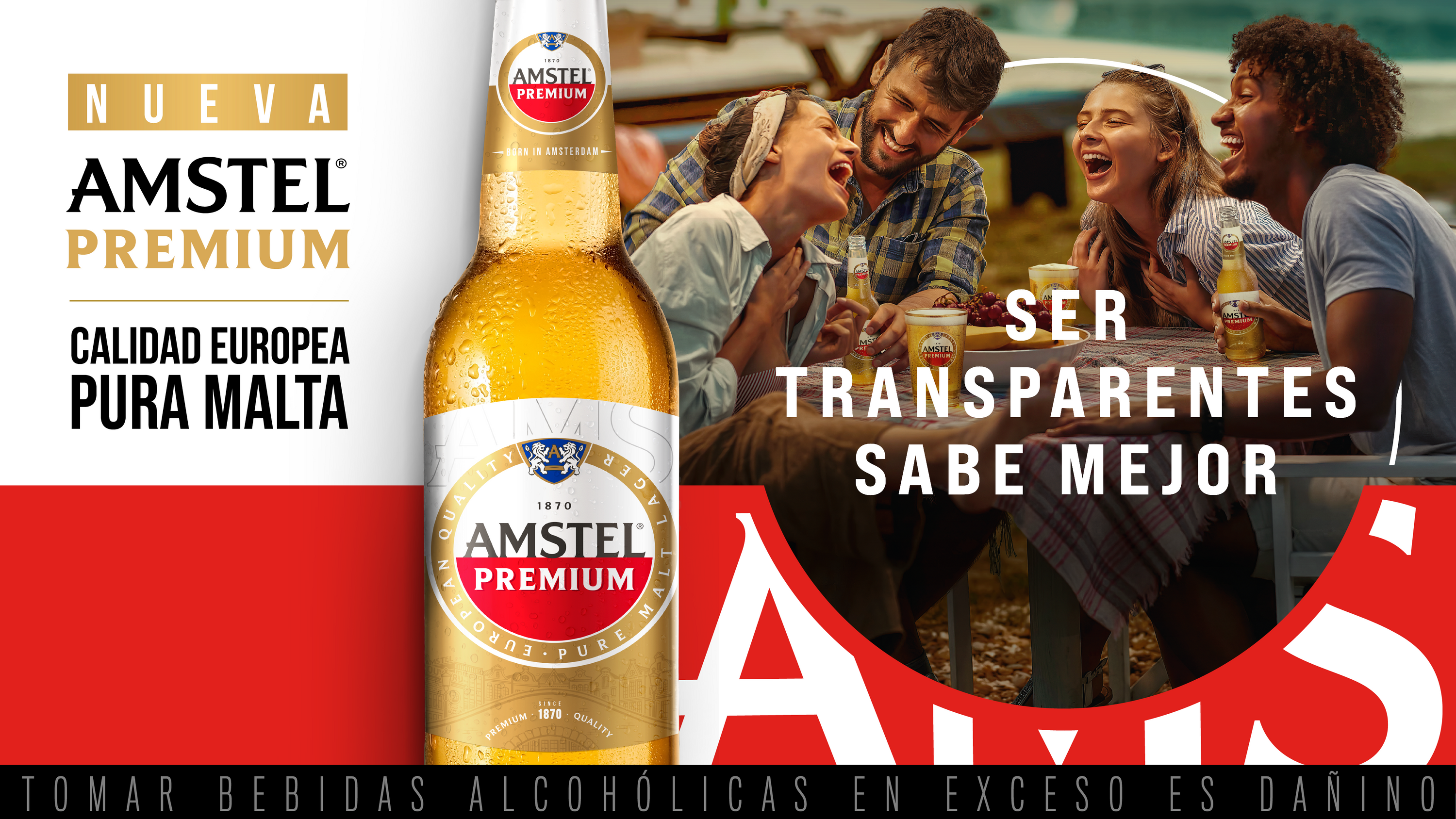 La calidad europea de Amstel Premium llega a Perú
